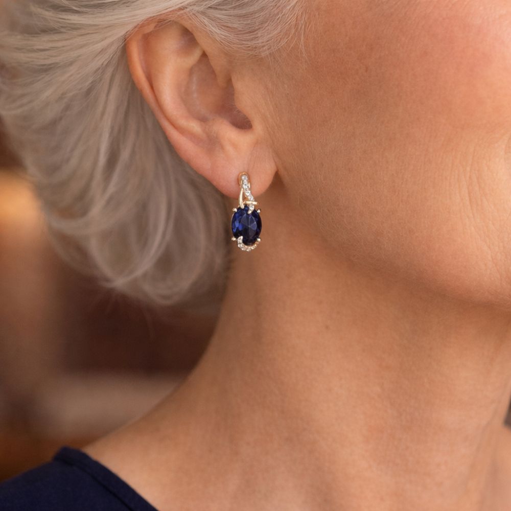 Pendientes Gota Azul Noche