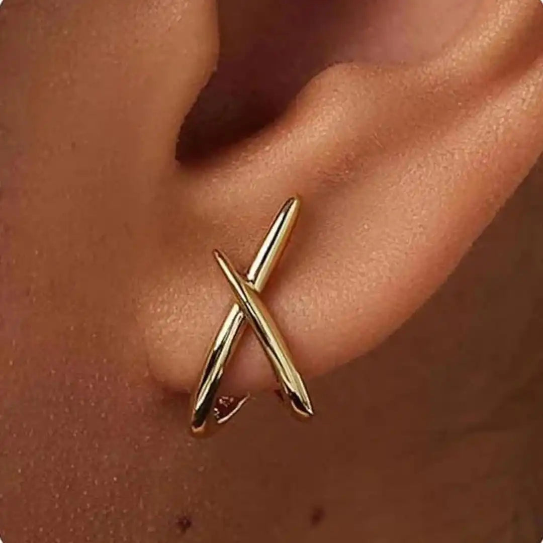 Pendientes Cruz Dorada Atemporales