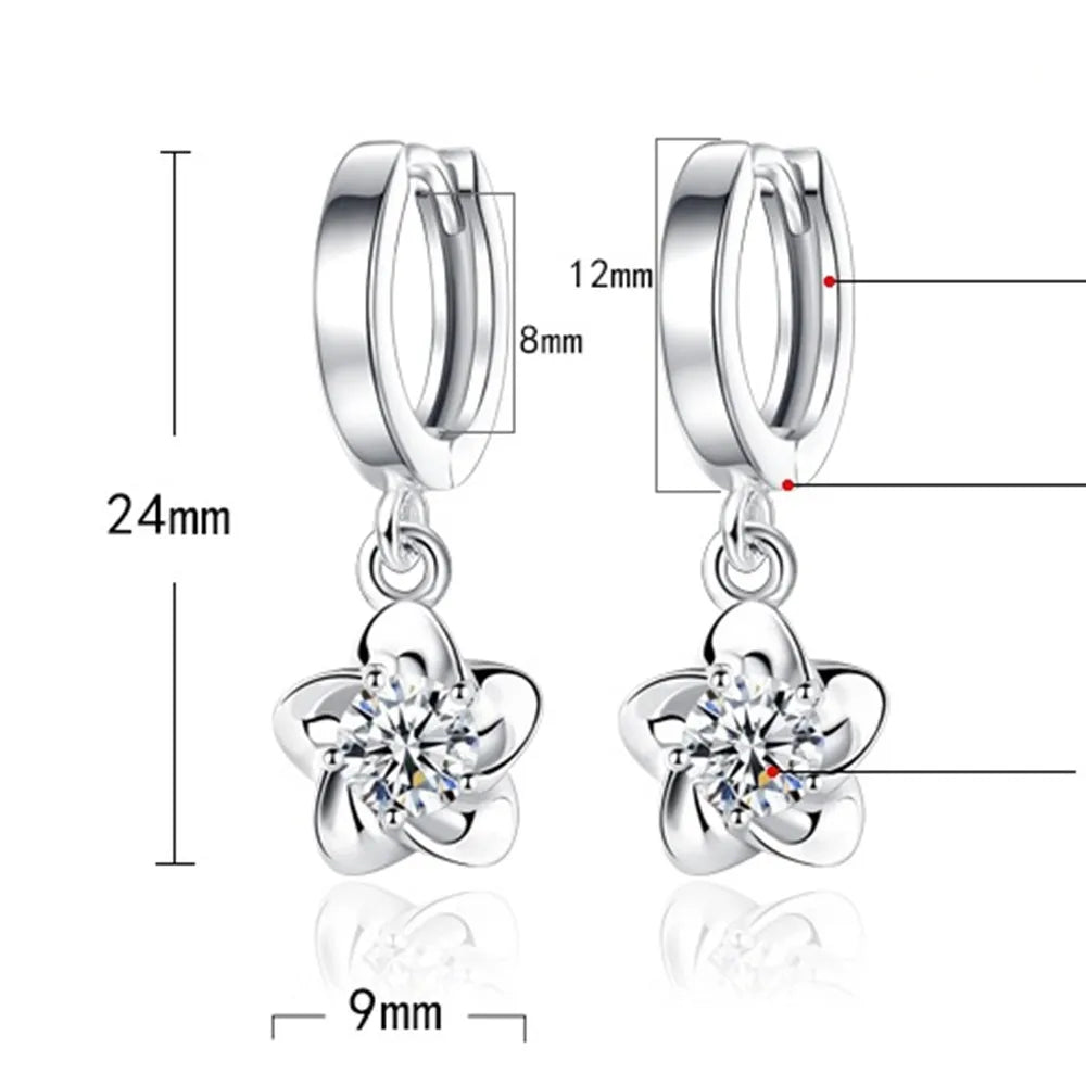 Pendientes Lila con Brillos