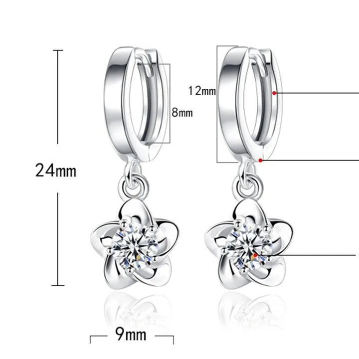 Pendientes Lila con Brillos