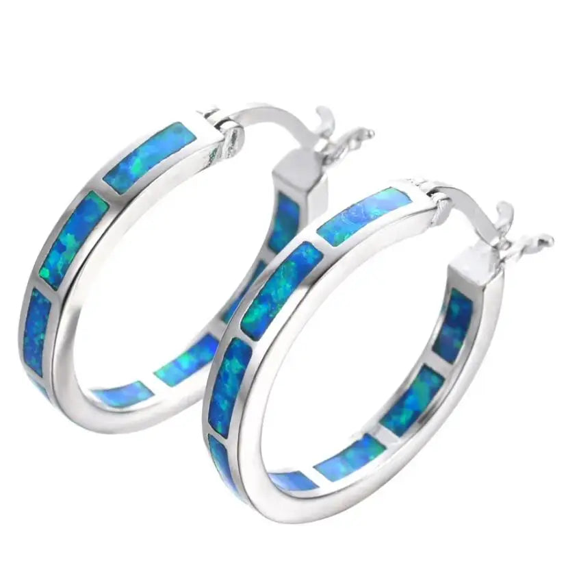 Aros con Incrustación Azul