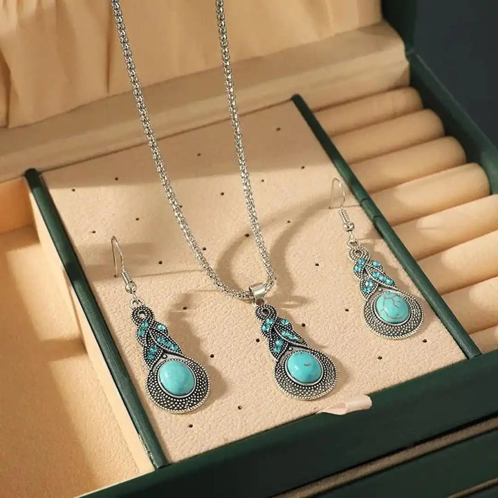 Conjunto Vintage de Turquesa