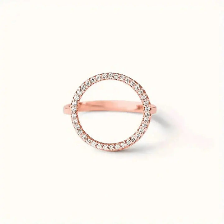 Anillo Círculo Redondo con Circonitas