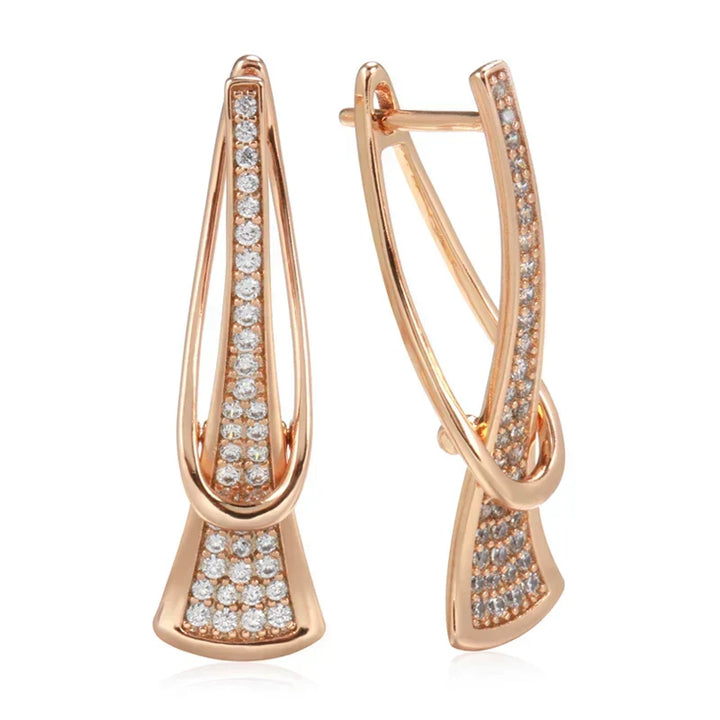 Pendientes Colgantes Brillo Rosado