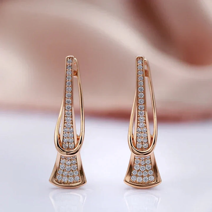 Pendientes Colgantes Brillo Rosado