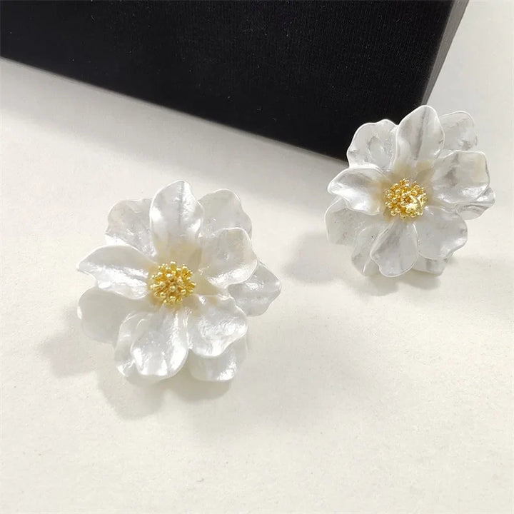Pendientes Flor Blanca