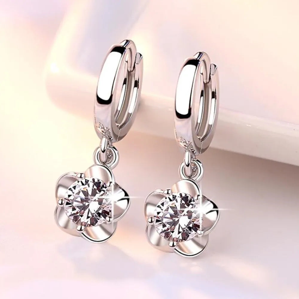 Pendientes Lila con Brillos