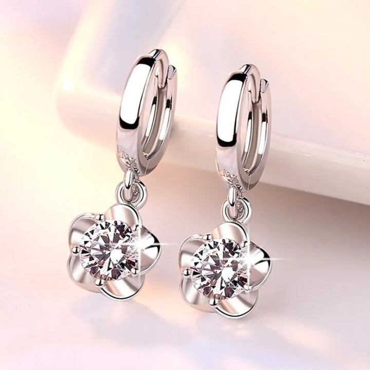 Pendientes Lila con Brillos