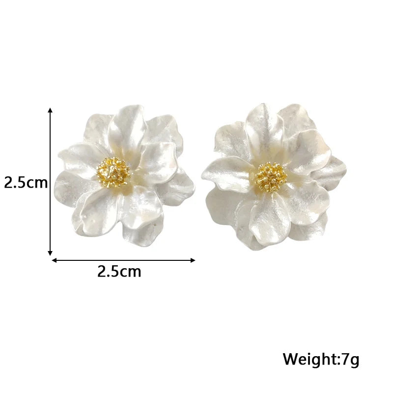 Pendientes Flor Blanca