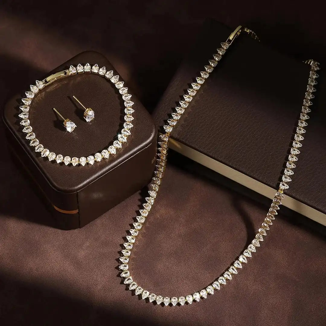 Conjunto Nupcial Completo de Circonitas Redondas
