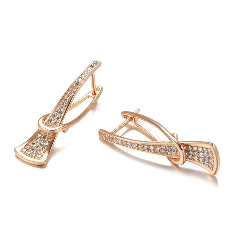 Pendientes Colgantes Brillo Rosado
