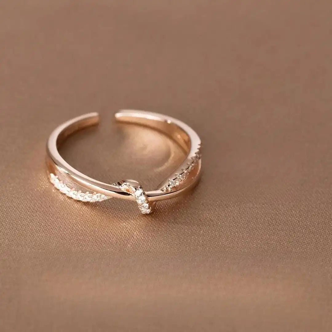 Anillo Nudo Cruzado Clásico