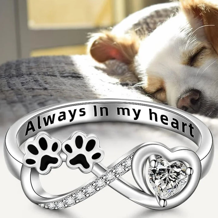 Anillo Huella Corazón Infinito