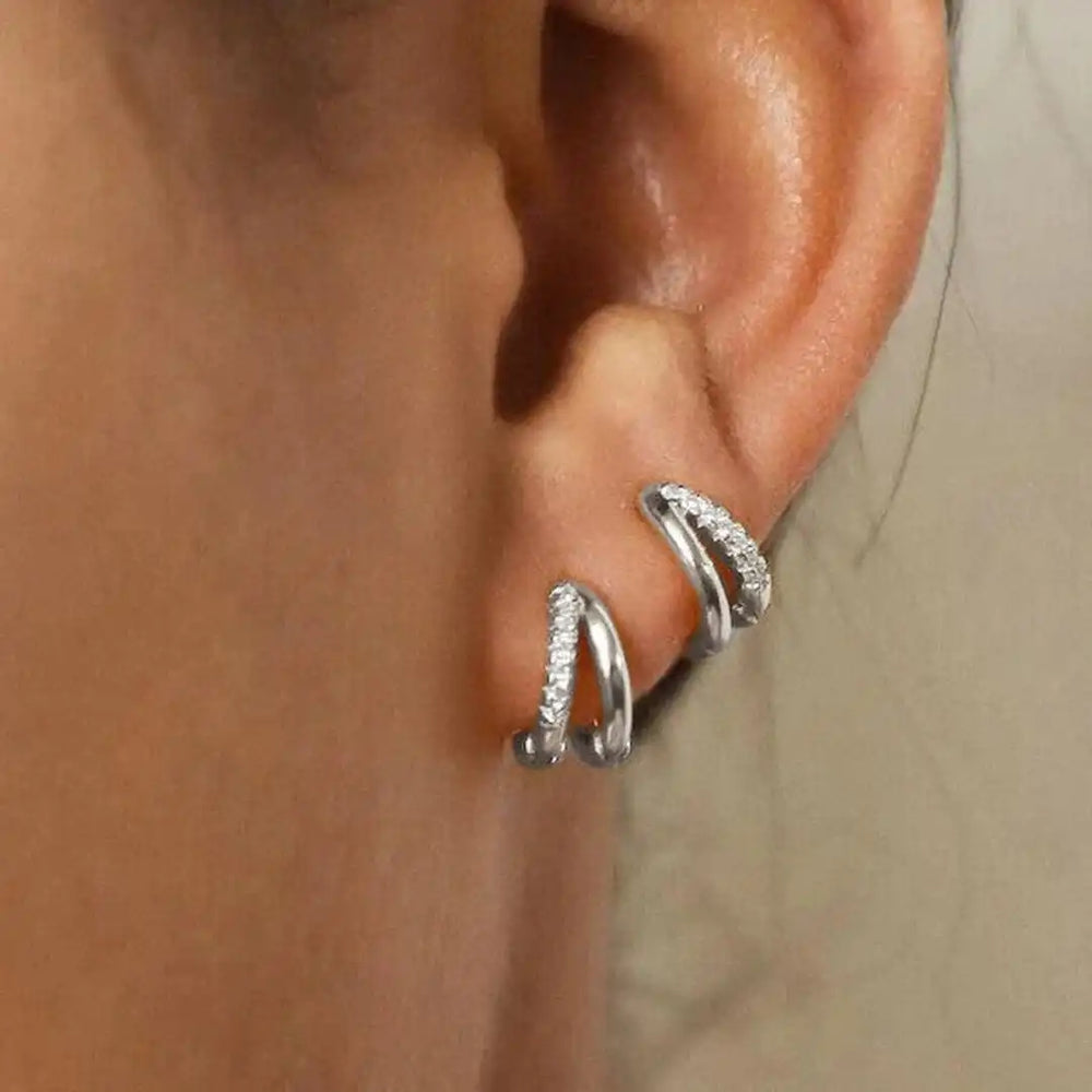 Aros Dorados con Circonitas Atemporales