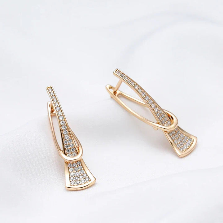 Pendientes Colgantes Brillo Rosado