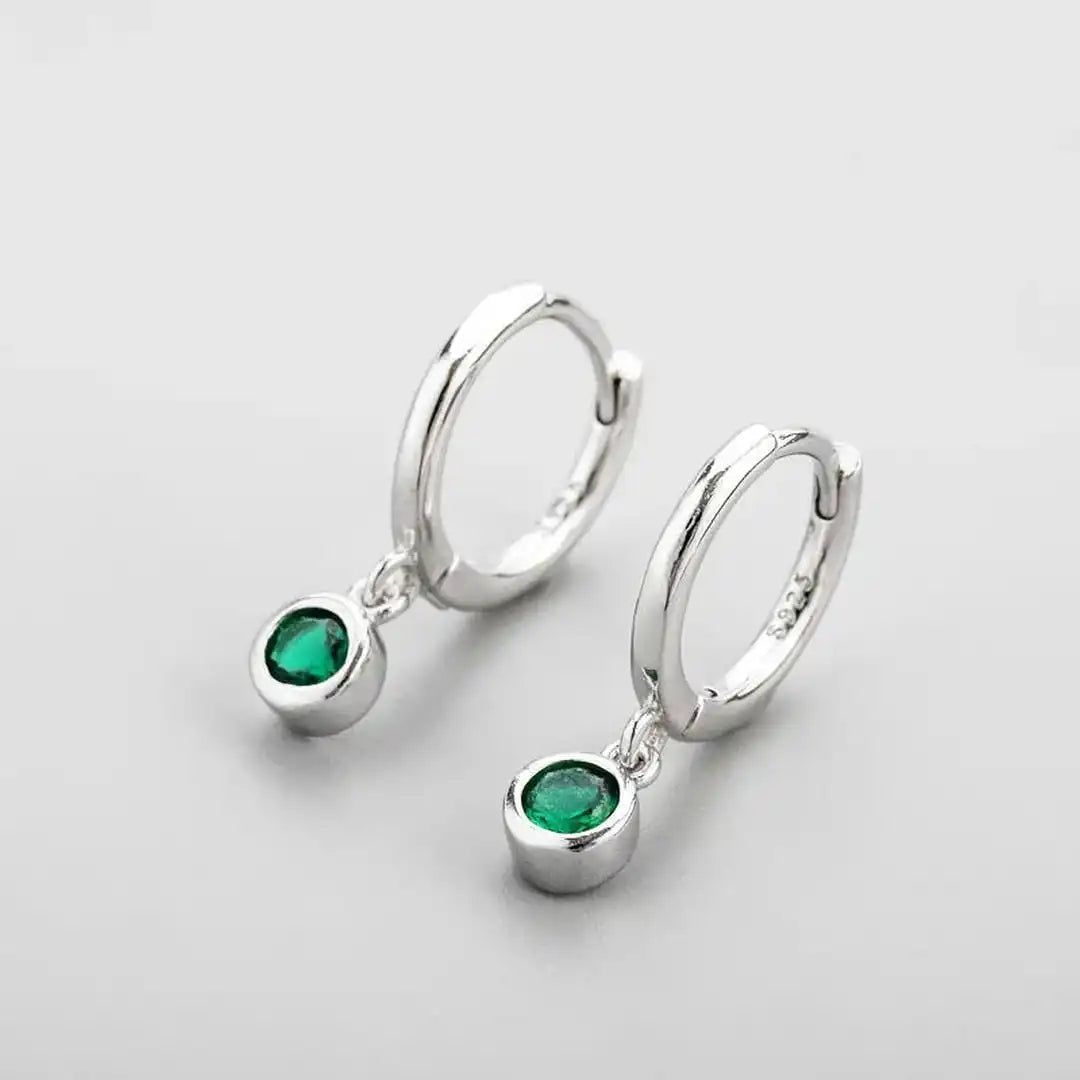 Pendientes Circonita Verde Resplandecientes