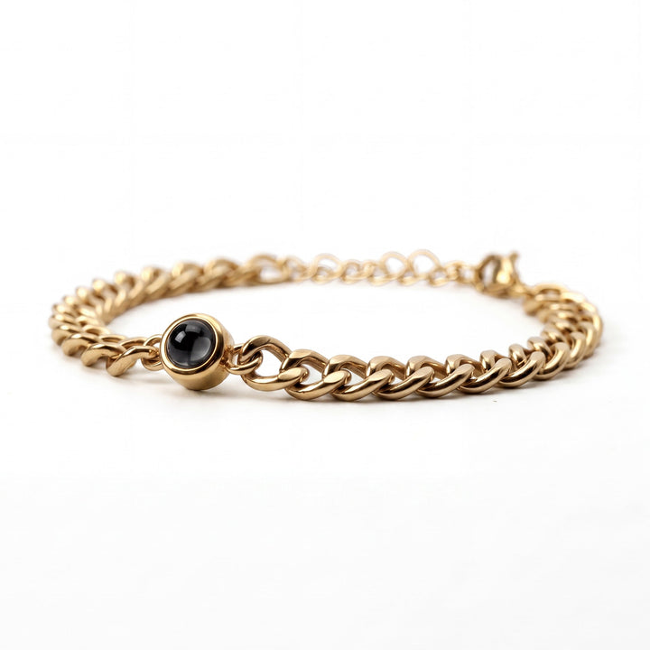 Pulsera con Foto Personalizada, Cadena Cubana