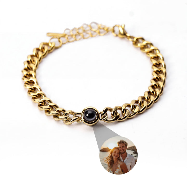 Pulsera con Foto Personalizada, Cadena Cubana