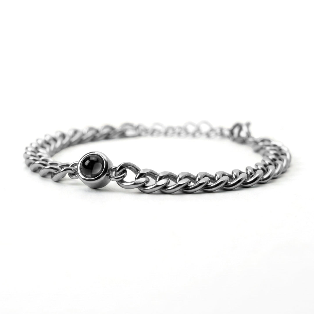 Pulsera con Foto Personalizada, Cadena Cubana