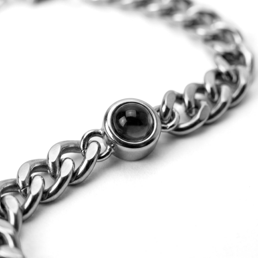 Pulsera con Foto Personalizada, Cadena Cubana