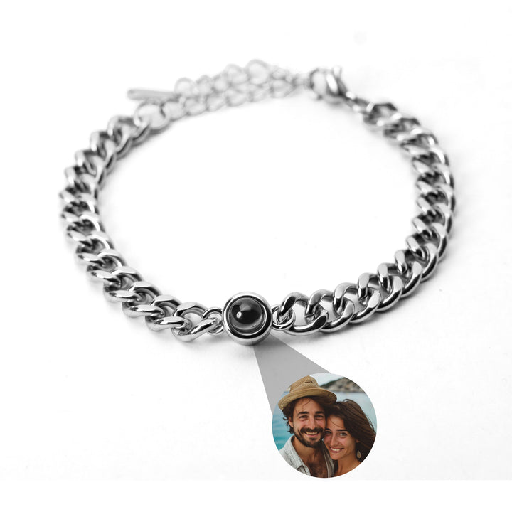 Pulsera con Foto Personalizada, Cadena Cubana