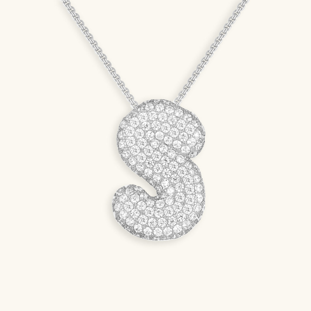 Collar de inicial con burbujas Hailey