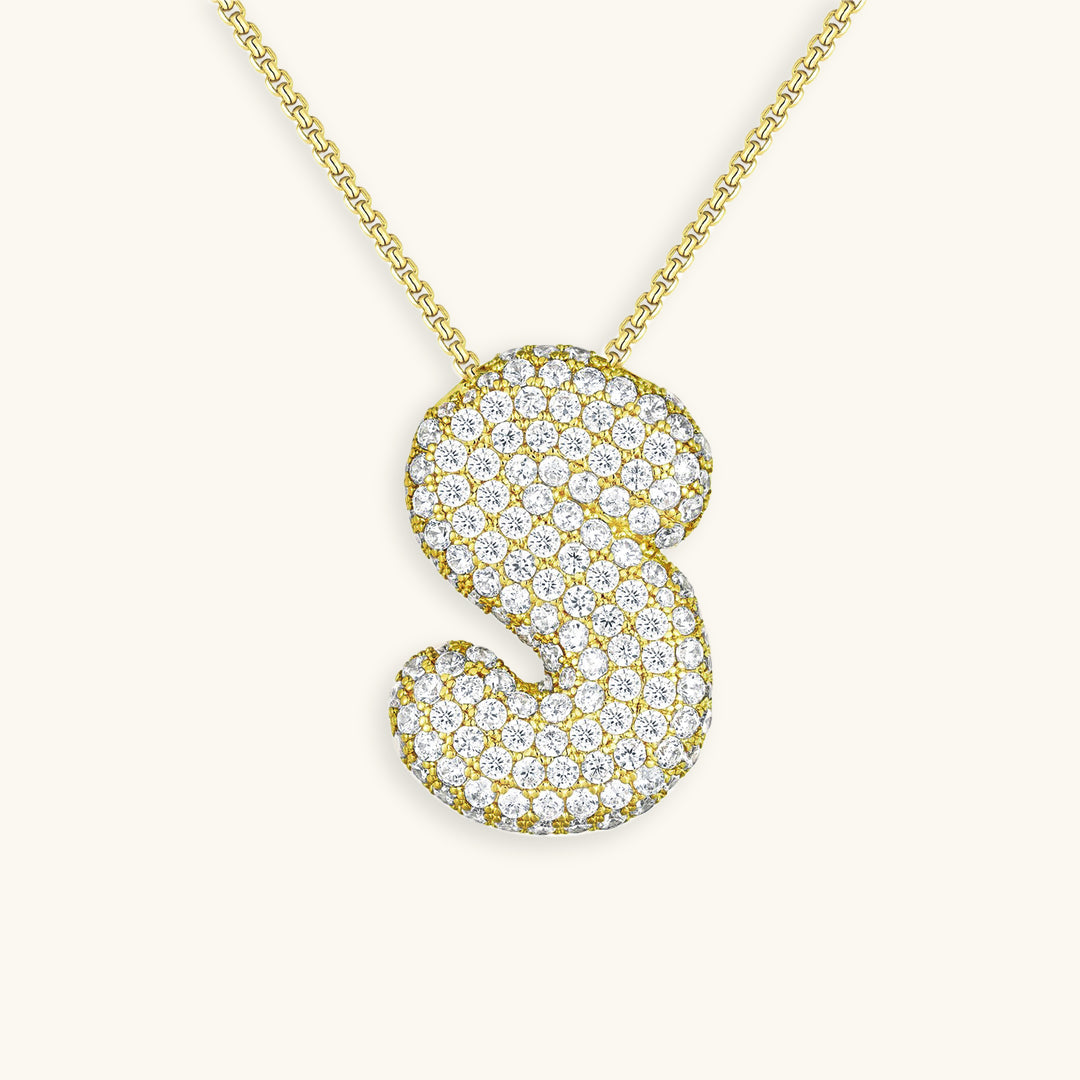Collar de inicial con burbujas Hailey