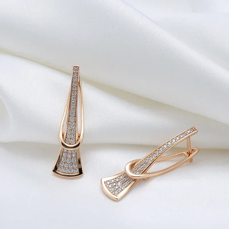 Pendientes Colgantes Brillo Rosado