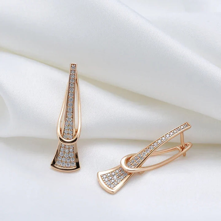 Pendientes Colgantes Brillo Rosado