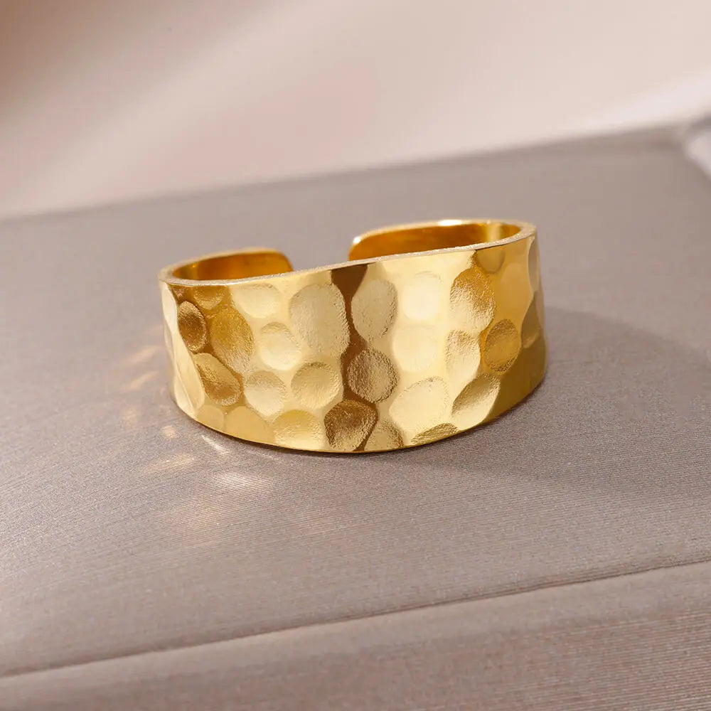 Anillo Ancho Texturizado