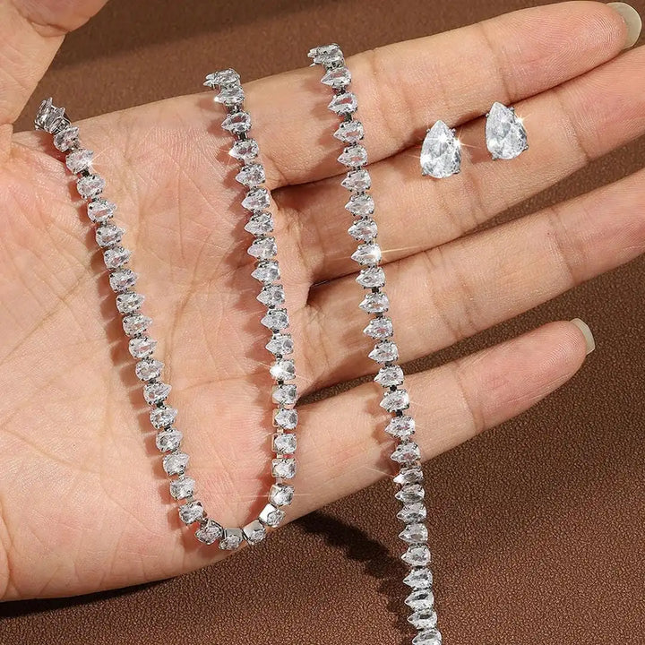 Conjunto Nupcial Completo de Circonitas Redondas
