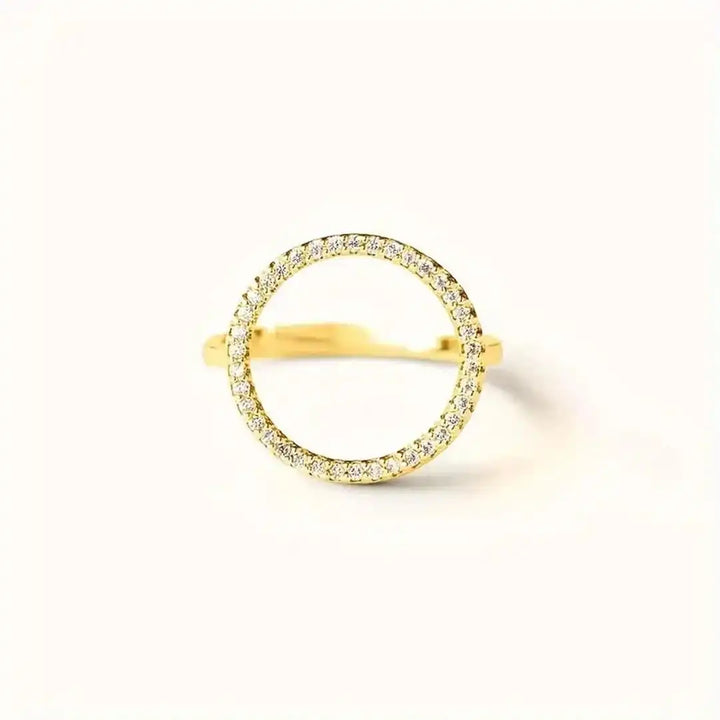 Anillo Círculo Redondo con Circonitas