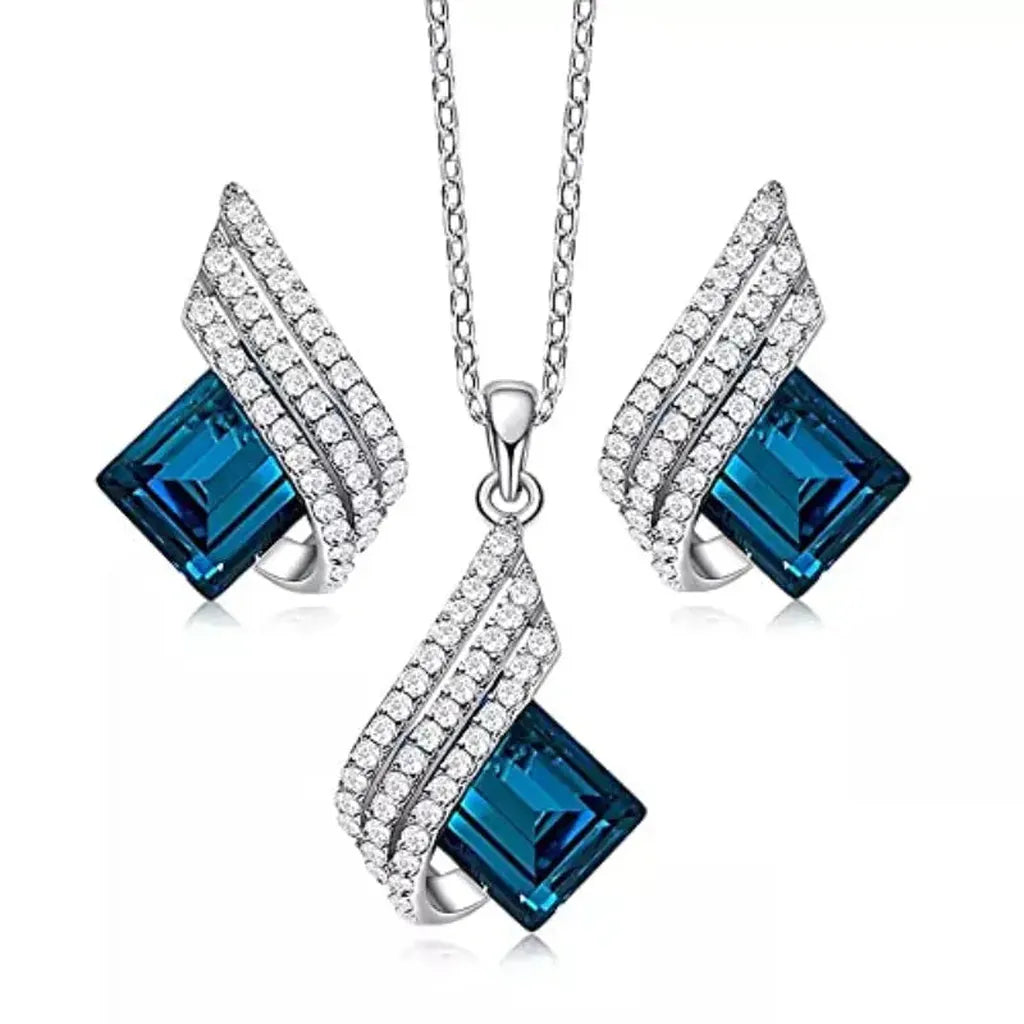 Conjunto de Joyería Elegante Plateado