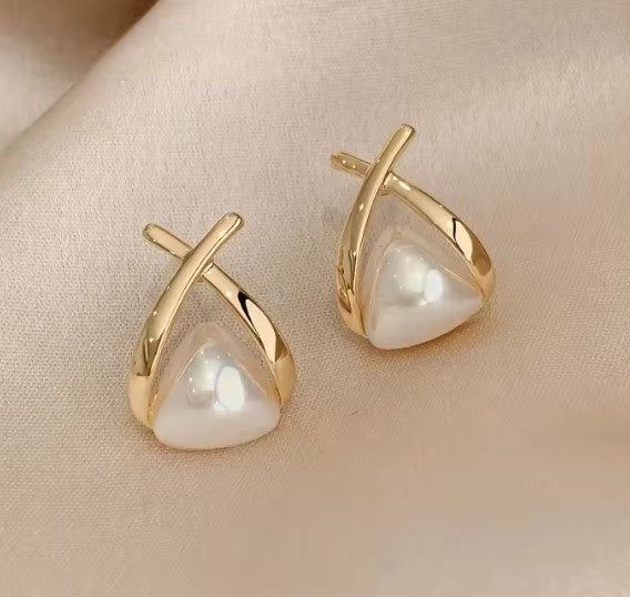 Pendientes colgantes vintage de cruz