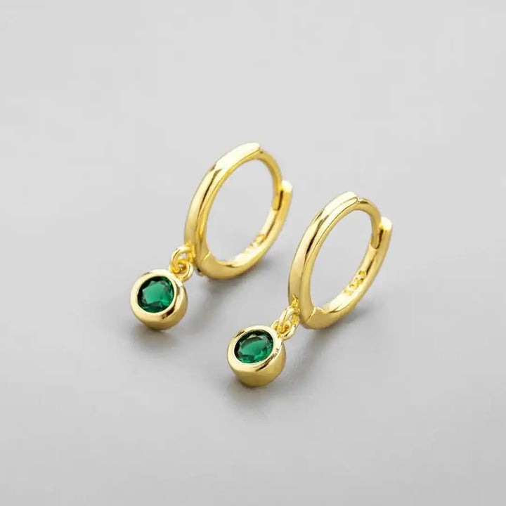 Pendientes Circonita Verde Resplandecientes