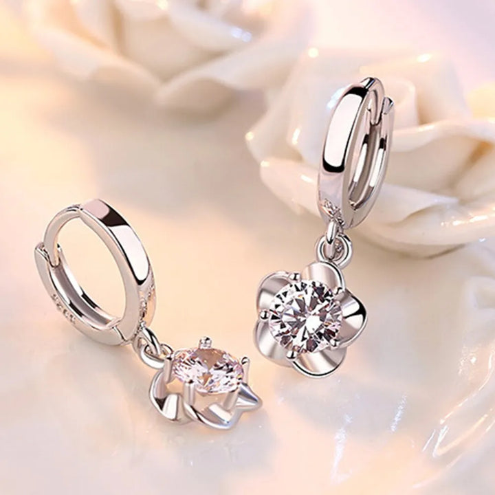 Pendientes Lila con Brillos