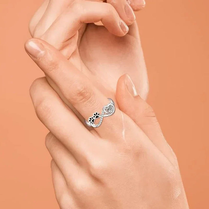 Anillo Huella Corazón Infinito