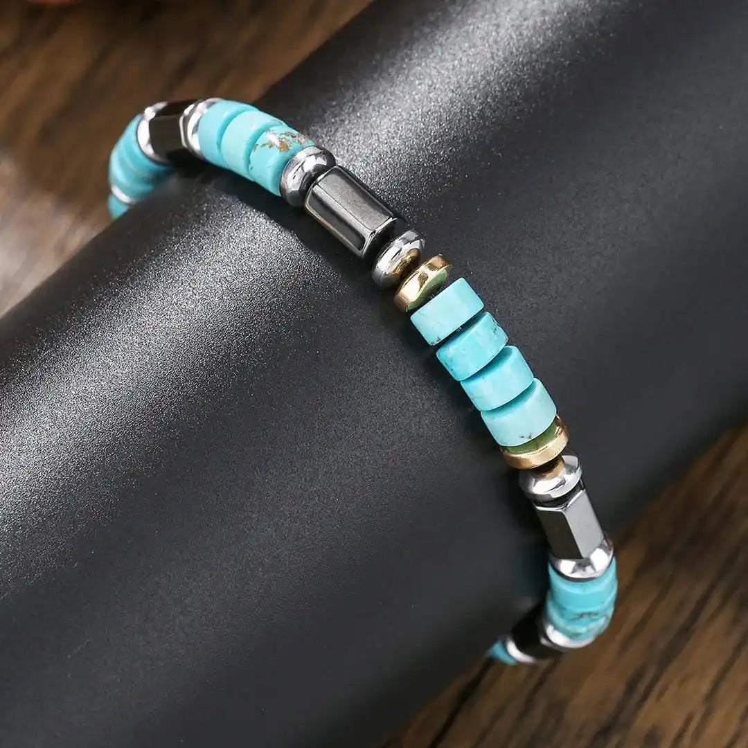Pulsera Cuentas Turquesa Boho