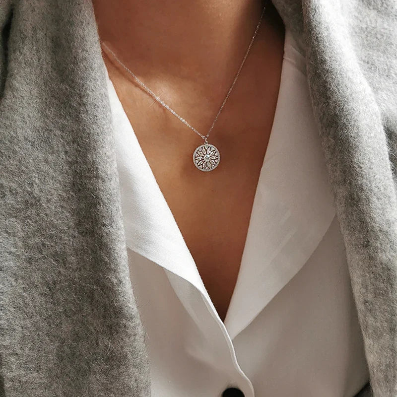 Collar Girasol Circonitas Lujo