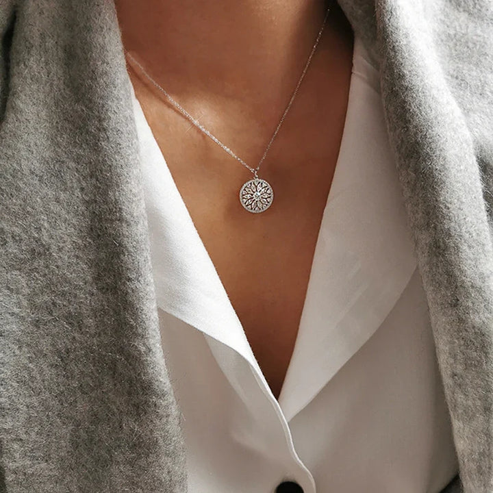 Collar Girasol Circonitas Lujo