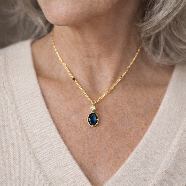 Collar Azul Zafiro Sencillo