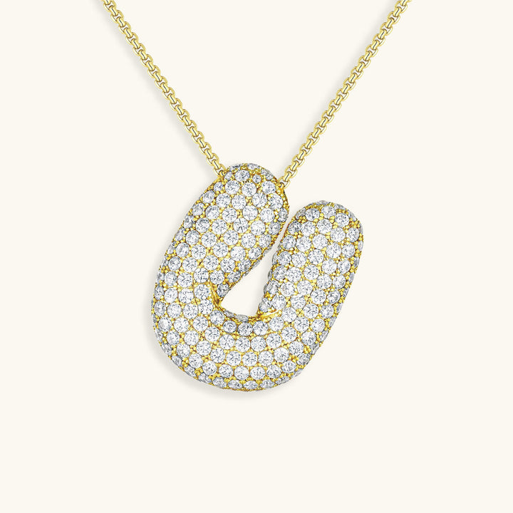 Collar de inicial con burbujas Hailey