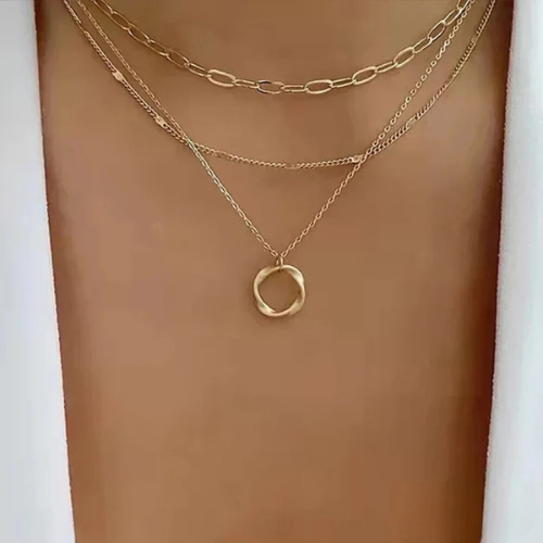 Collar vintage con cadena y colgante