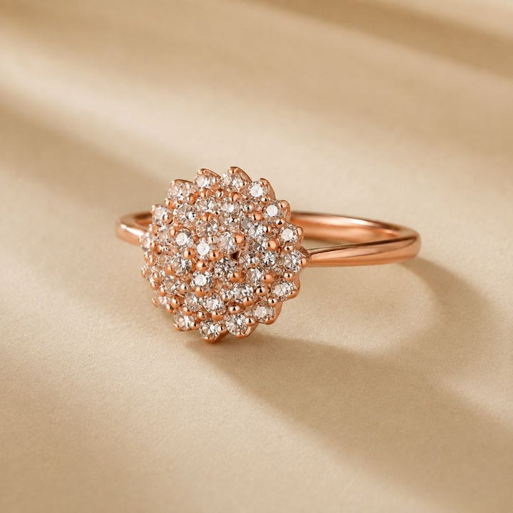 Anillo Floral Exquisito Lujo