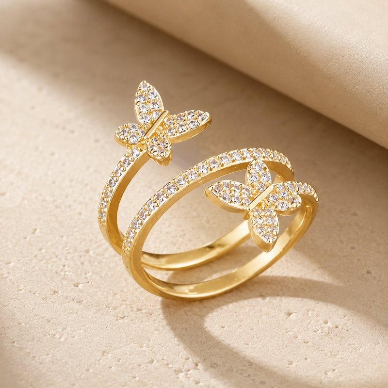 Anillo Mariposa Lujo Ajustable