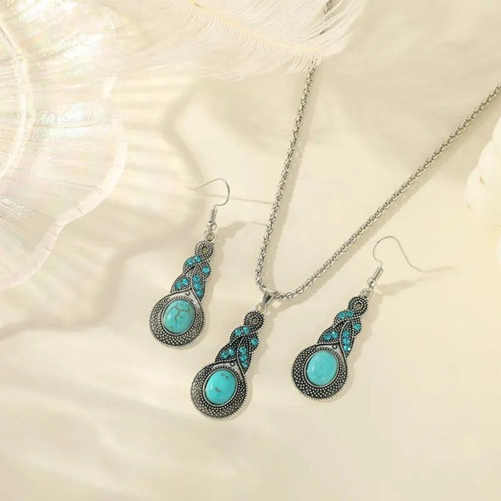Conjunto de Joyería de Turquesa Vintage