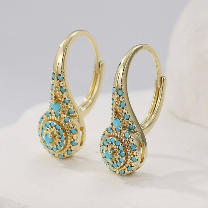 Pendientes de Oro con Turquesa