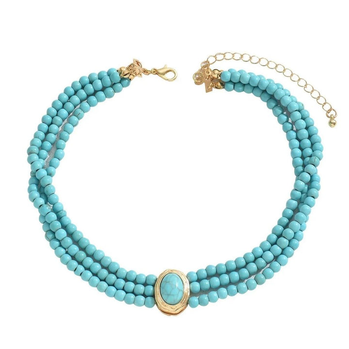 Collar de Cuentas Turquesa Vintage