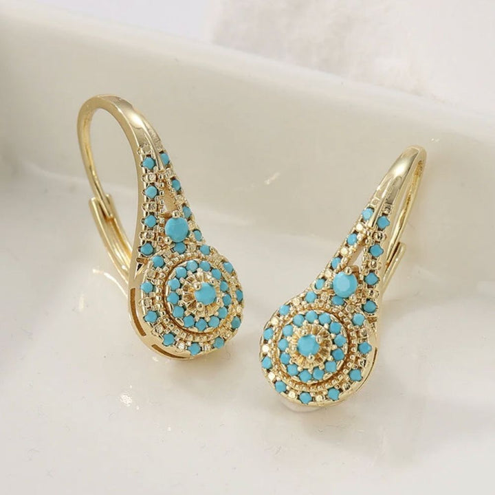 Pendientes de Oro con Turquesa