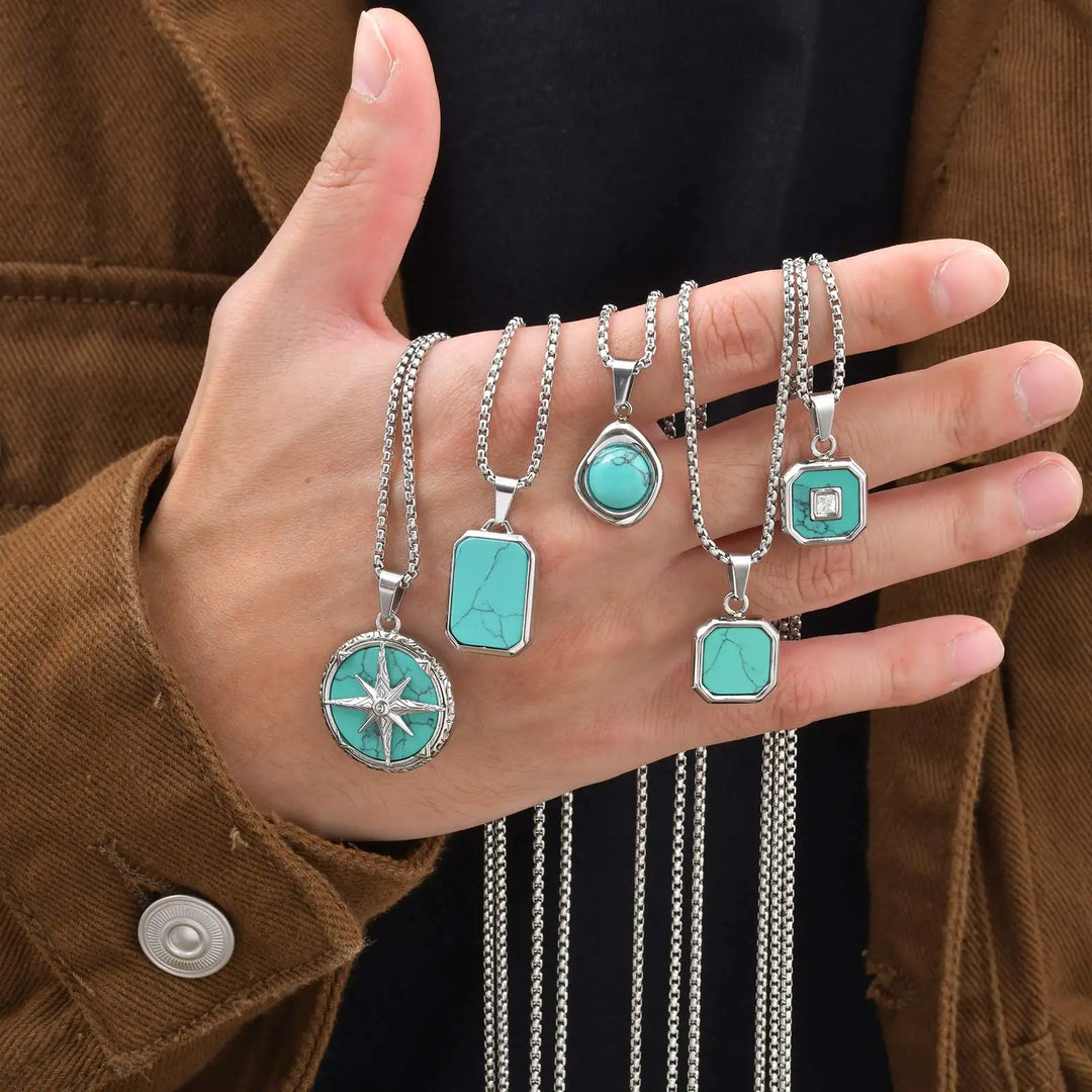Conjunto Colgantes Turquesa
